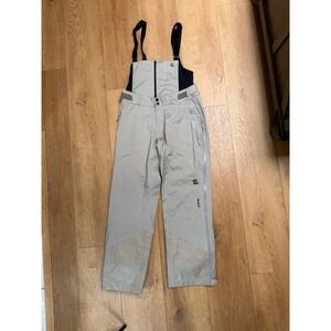 Volkl Dermizax EV Ski Bib Pants Mens Medium Gray Waterproof Snow Suspenders